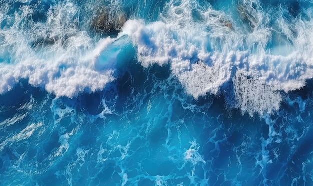 Water background Ocean waves surface For banner postcard book illustration card Created with generative AI tools