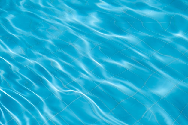 Water background ripple and flow with waves summer blue swiming pool