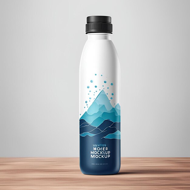 Photo water bottle mockup