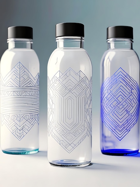 Photo water bottle mockup