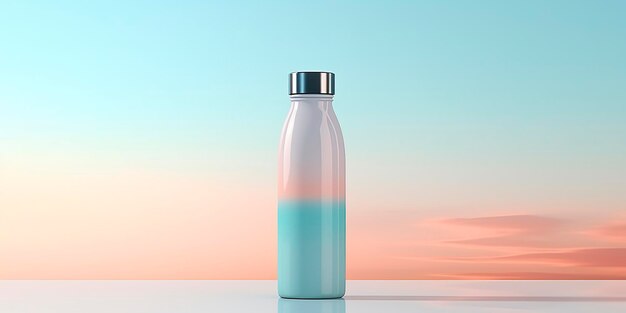 Water Bottle with beautiful background Generative AI