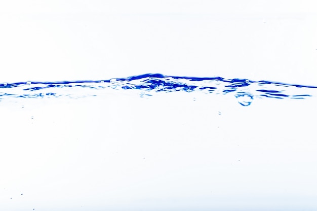 Water and bubbles on the blue water background