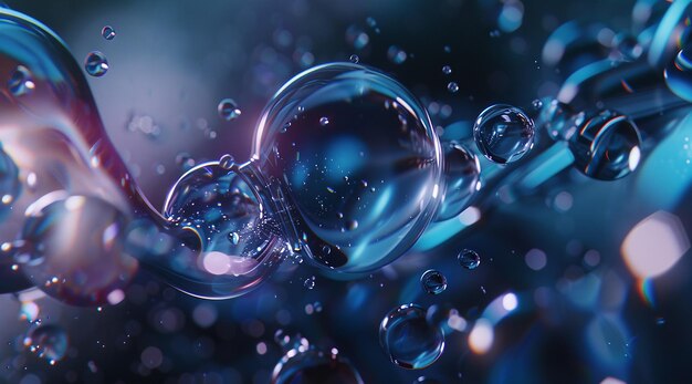 Water Bubbles in Droplet Artistic Style