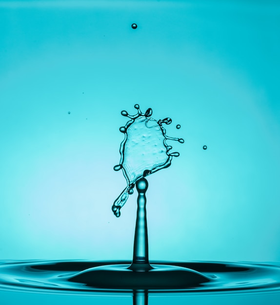 Water Drop Collisions on blue