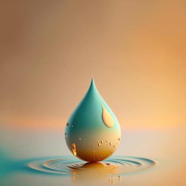 Water drop on earth copy space background World water day concept