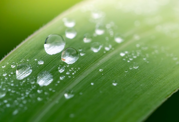 Water drop on grass 