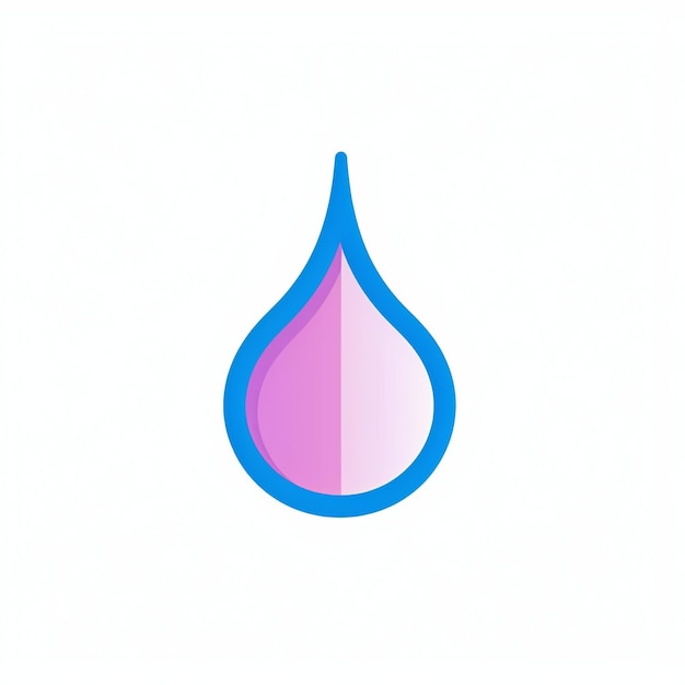 Photo water drop icon hydration and environmental art logo illustration