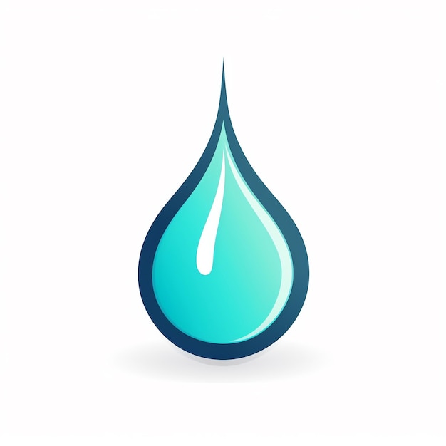 Photo water drop icon hydration and environmental art logo illustration