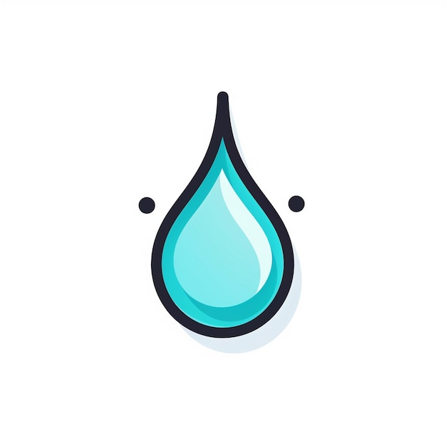 Photo water drop icon hydration and environmental art logo illustration