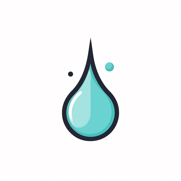 Photo water drop icon hydration and environmental art logo illustration