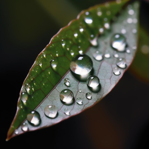 Water drop on leaf