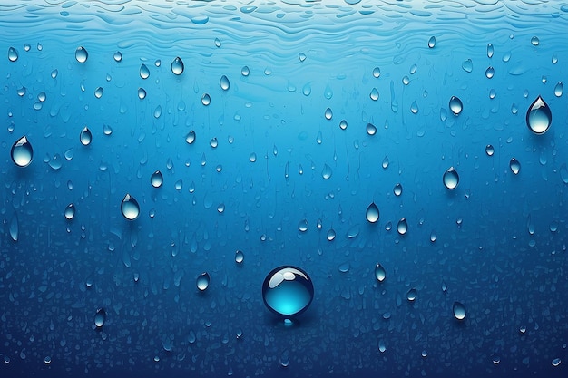 Photo water drop texture background blue wallpaper vector