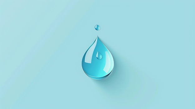 a water drop that is blue