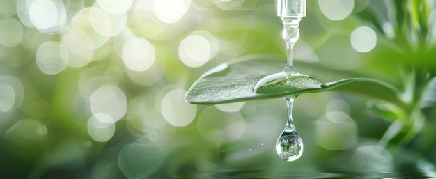 Water Droplet Hanging From Leaf