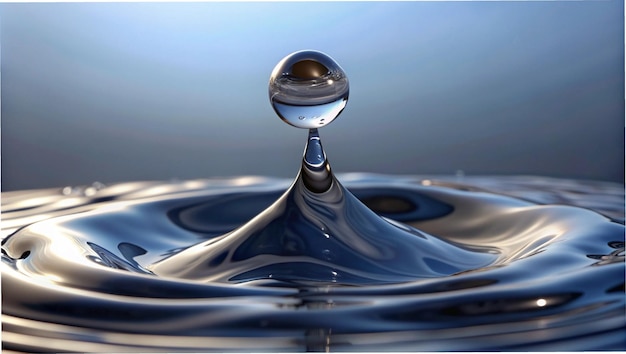 a water droplet is being poured into a glass