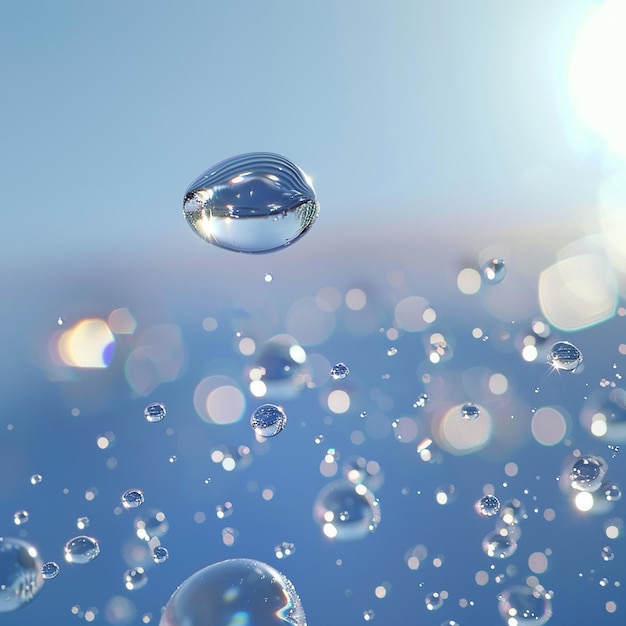 a water droplet is being splashed with water