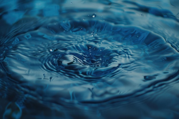 Water droplet ripple on surface