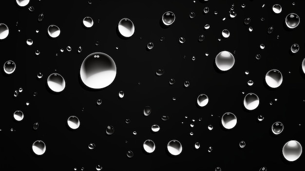 water droplets on a black background