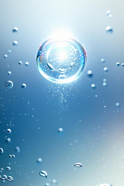 water droplets bubble particles glossy business technology background design material wallpaper