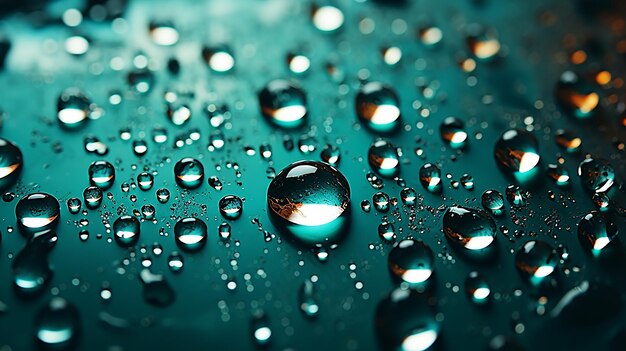 Water Droplets on Glass Panel