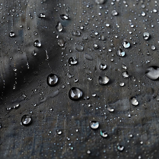 Water Droplets on Gray Textile