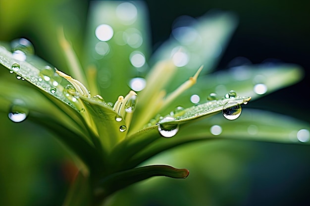 water droplets on a leaf