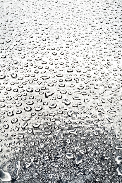 Water droplets on metal a beautiful unusual texture