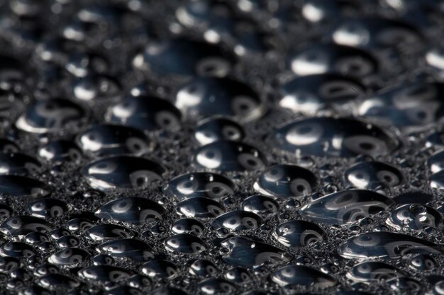 Water droplets on metal a beautiful unusual texture