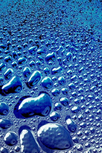 Water droplets on metal a beautiful unusual texture