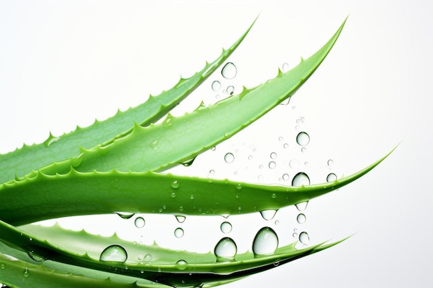 water droplets on a plant in a water droplet