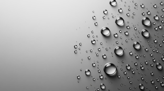 Photo water droplets on smooth surface