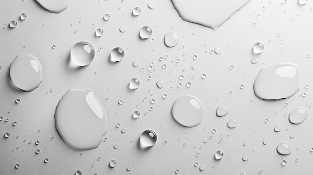 Photo water droplets on a white surface