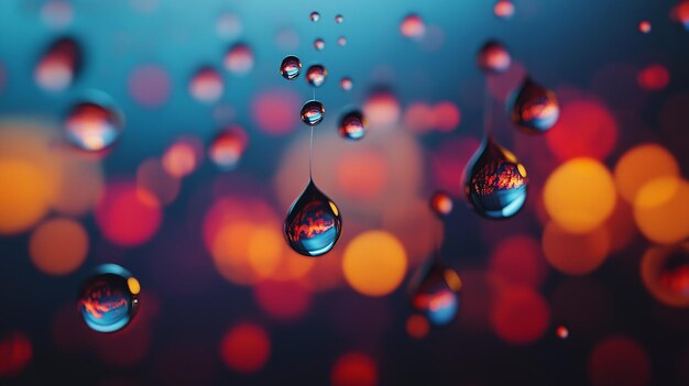 Photo water drops are on a spider web