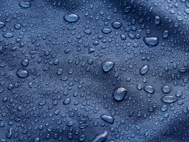 Water drops on the fabric.