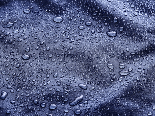 Water drops on the fabric.