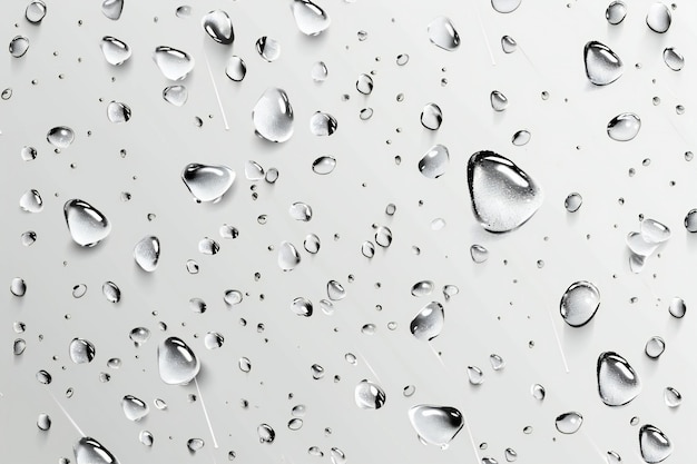 Water drops illustration on white background