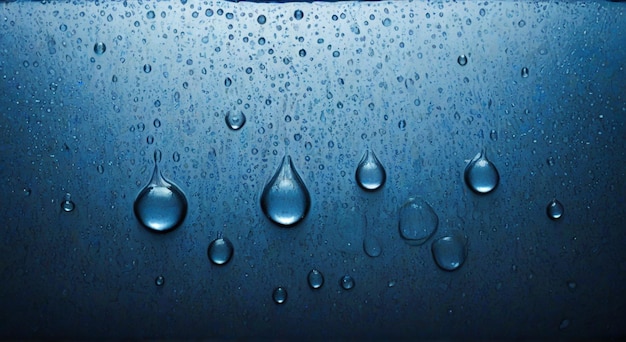 water drops on a metal surface with water drops