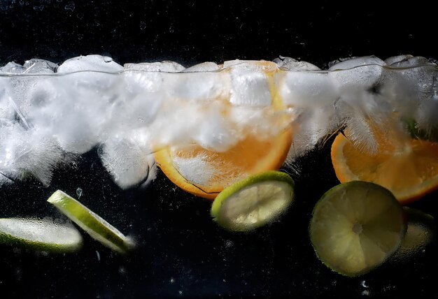 Water drops on ripe sweet fruits and berry. Fresh fruits background with copy space for your text. Vegan and vegetarian concept.