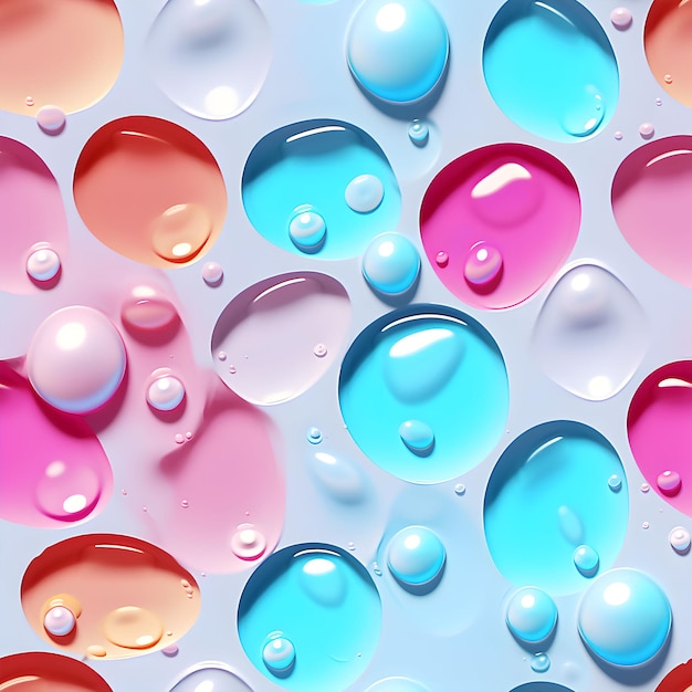 Water Drops Seamless Pattern