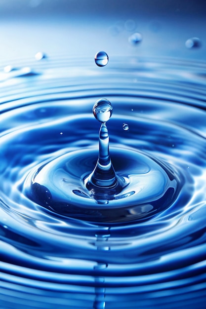 Water Drops White Background Water drops with a blue tone isolated on a white background