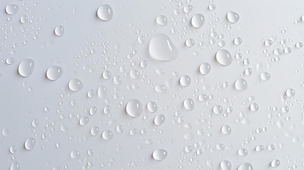 Water drops on a white background