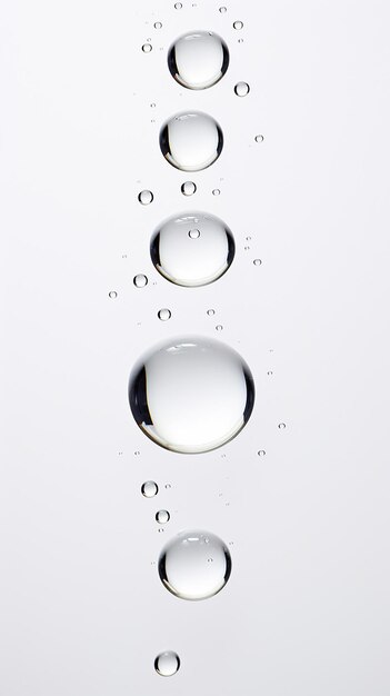 Water drops on a white background