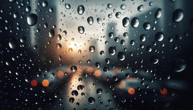 Photo water drops on a window