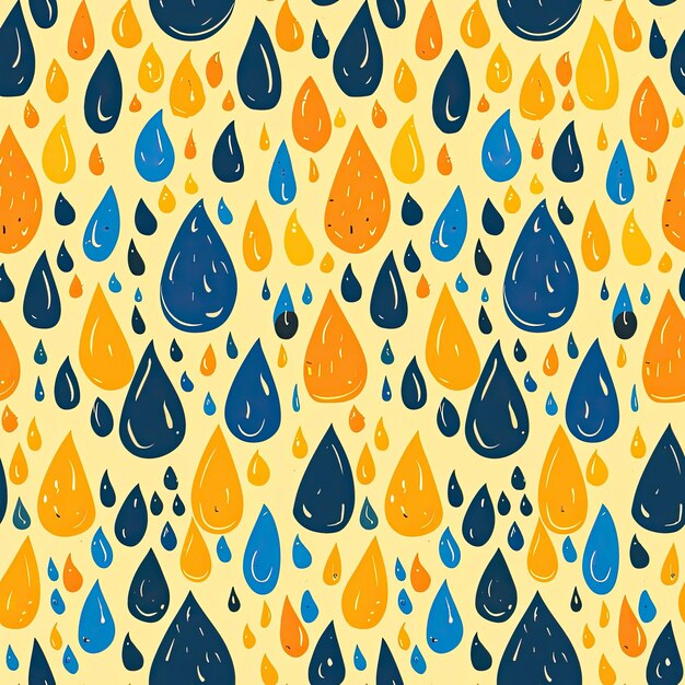 water drops on a yellow background