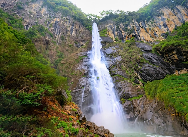 water fall from big mountain