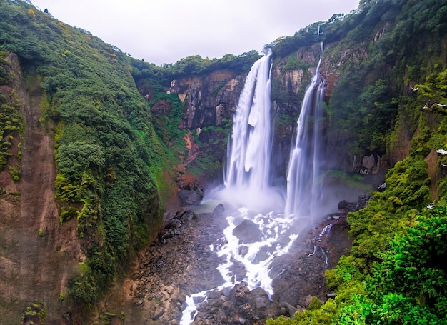 water fall from big mountain