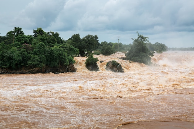 Water flood on river