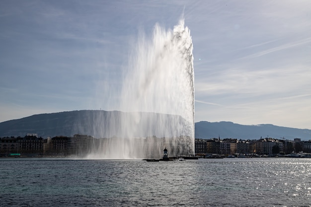 Water from Lake Geneva, Switzerland