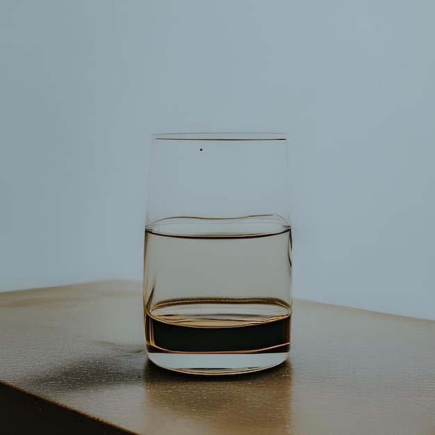 water in the glass alone on the table