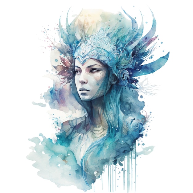 Water goddess watercolor 103